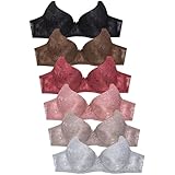 Mamia Women's Basic Lace Bras, Pack of 6 - (4441L, 32B)