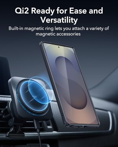 Image of ESR for Samsung Galaxy S25 Ultra Case, Compatible with MagSafe, Magnetic Case for Samsung Galaxy S25 Ultra, Military-Grade Protection, TPU, Classic Hybrid Case (HaloLock), Clear Blue