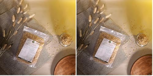 Image of GreenHabit Jowar Flakes - Nutritious and Gluten-Free Sorghum Cereal - High Fiber Breakfast Vegan (Jowar Flakes, 500 gm) (Pack of 2)