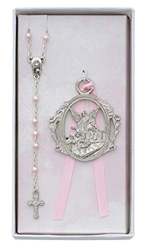 Image of Baby Pink Rosary & Crib Medal