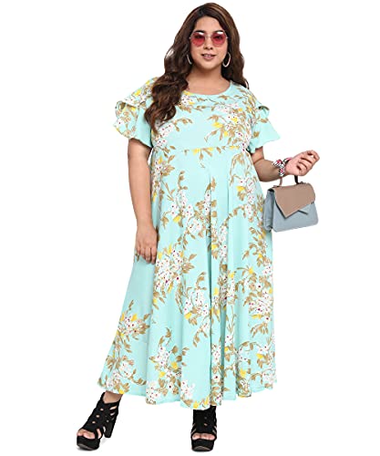 Image of OOMPH! Women's Western & Fusion wear Crepe A-Line Maxi Dress - mdfoil
