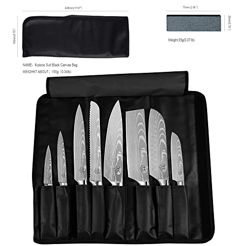 Xyj Culinary Knife Set With Carry Bag&Whetstone Stainless Steel Santoku Slicing Nakiri Knives Japanese Chef Knife Set Sharp Laser Etched Blade Ergonomics Handle #TOP4