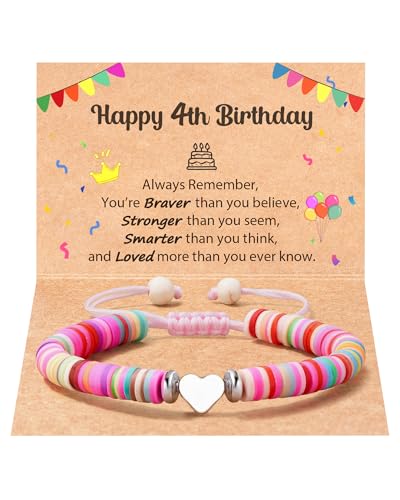 HGDEER Birthday Gifts for Girls, Adjustable Heart Bracelet for Girls, Birthday Gifts Ideas for Daughter Niece Granddaughter