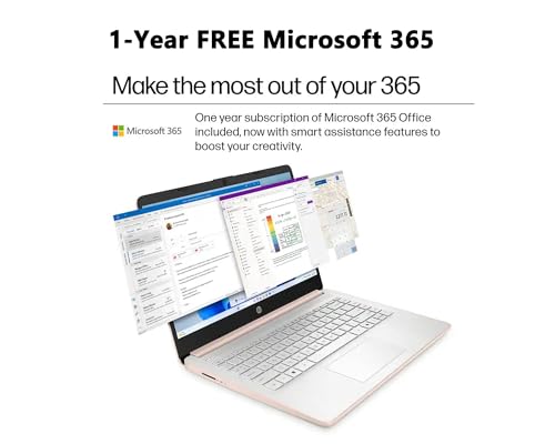 Image of Customized Elite HP 14 inch HD Laptop, 4GB, 128GB, Intel 4-Core, 1-Year Office