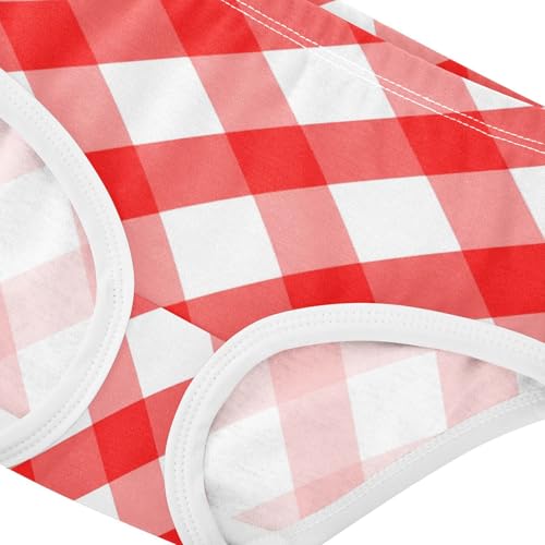 Red White Checkered Toddler Underwear Floral 2t Cotton Little Girl Panties Fun Undies Kids Briefs4