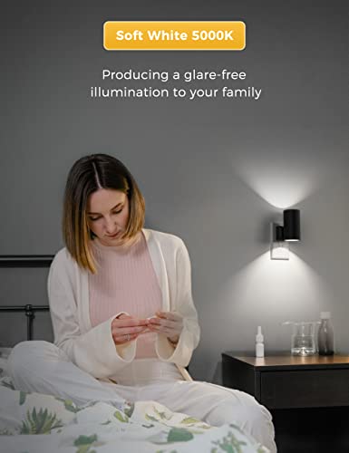 Night Light Plug In, Lohas Modern Night Light With Light Sensor, 0-100Lm Adjustable Brightness, Daylight White 5000K, Dimmable Night Light, Decorative Night Lights For Adults, Hallway Bedroom, 2 Pack #TOP4