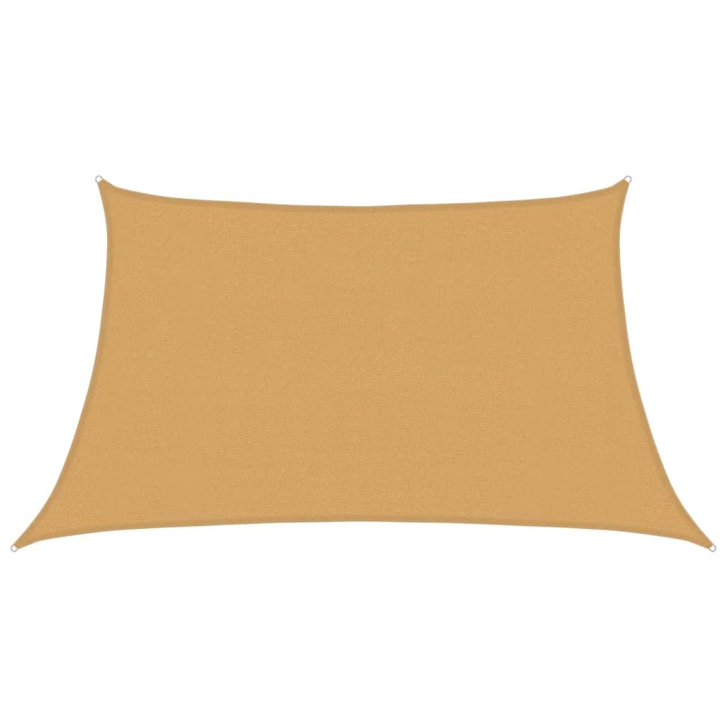 Voile d'ombrage trapèze en PEHD 160g/m² haut de gamme avec accessoires en acier inoxydable