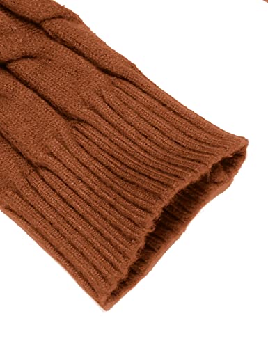 Image of COOFANDY Men's Slim Fit Turtleneck Sweater Casual Twisted Knitted Pullover Sweaters