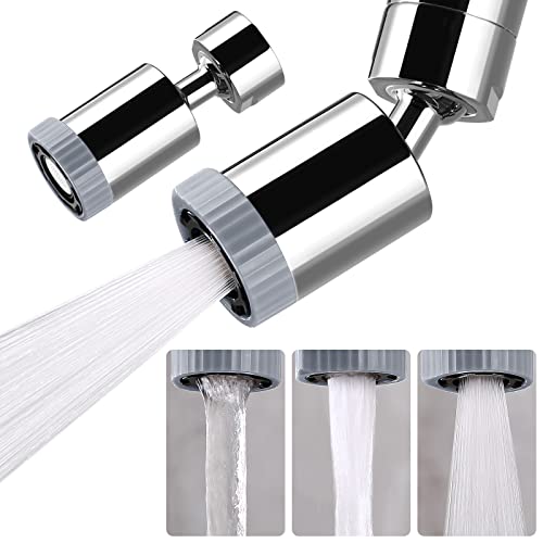 Image of Flexible Tap Extender for Kitchen Sink - 360 Rotating Faucet Attachment, Splash-Proof, Water-Saving, Easy Installation, Universal Fit Nozzle for Washing (Style C)