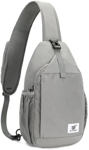 SKYSPER Schultertasche Brusttasche Crossbody Sling Bag Anti-Diebstahl Umhängetasche für Herren & Damen