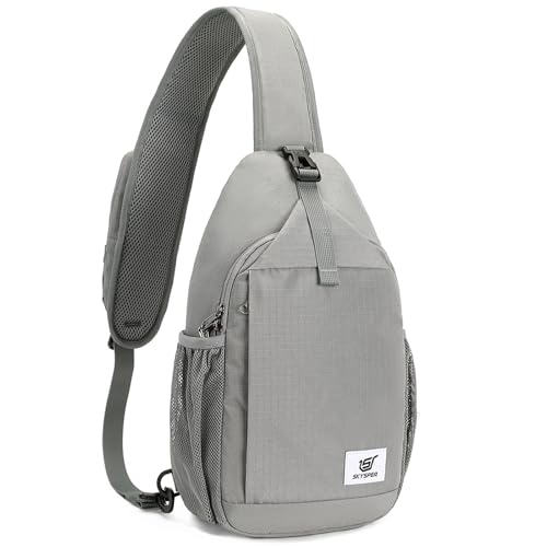 SKYSPER Schultertasche Brusttasche Crossbody Sling Bag Anti-Diebstahl Umhängetasche für Herren & Damen