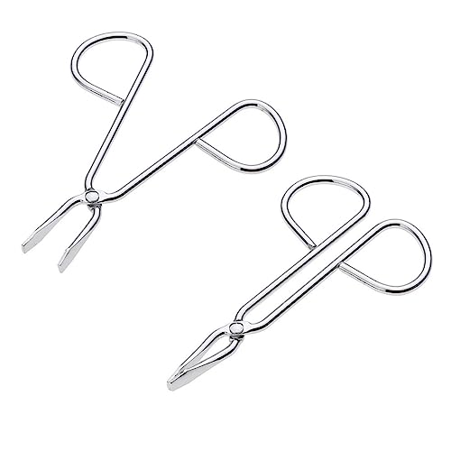 FOMIYES 1 Juego De 6 Pinzas Para Extensiones De Pestañas Recortador Facial De Cejas Kit De Peine Pinzas Plateadas