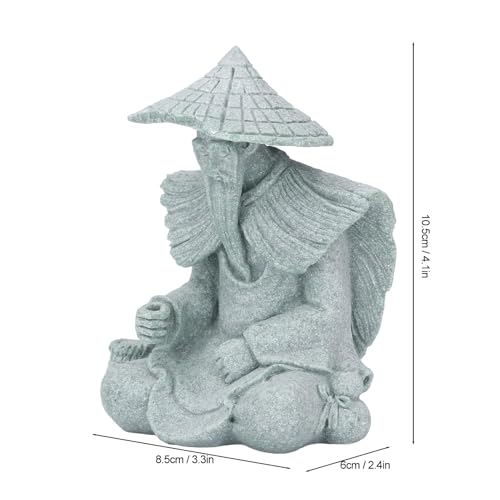 Estatua de Pescador Sentado para Jardín Decorativo miniatura 2