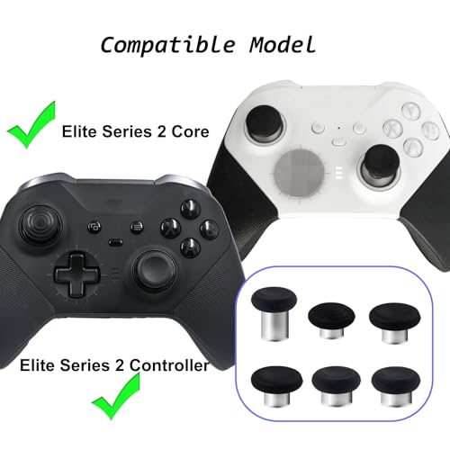Image of 6 in 1 Metal Magnetic Thumbsticks for Xbox Elite Series 2 Controller,Black | Elite Series 2 Controller Thumbsticks,Swappable Analog Stick Joysticks for Xbox Elite Series 2 /Elite Series 2 Core Controller