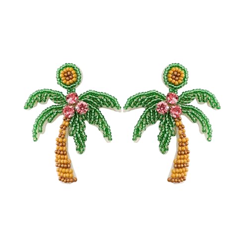 Coconut Palm Tree Dangle Earring Summer Holiday Hawaii Gifts Beach Theme Jewelry handmade beaded jewelry Gifts Funny Earrings