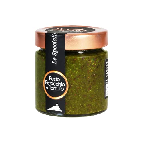 Sciara | Sicilian Pistachio and Truffle Pesto | Premium Quality Pesto from Bronte, Sicily | Glass Jar 190g (Pack of 2)