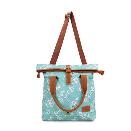 TOURBON Damen Fahrradtasche Shopper Wasserdicht Segeltuch Fahrradtaschen für Heckträger Handtasche für Radfahren Reisen