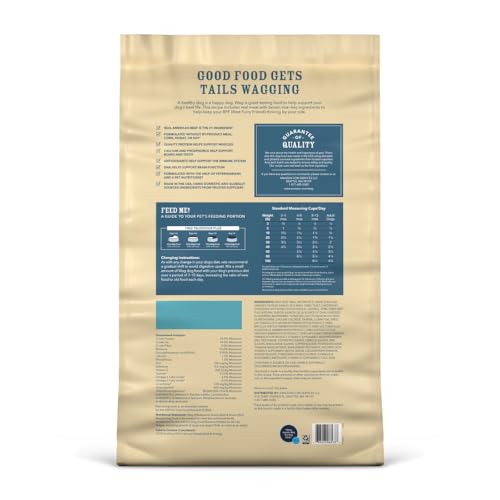 Image of Amazon Brand - Wag Adult Premium Nutrition Dry Dog Food, Supports Stomach and Skin Health, Beef and Brown Rice, 30 lb Bag