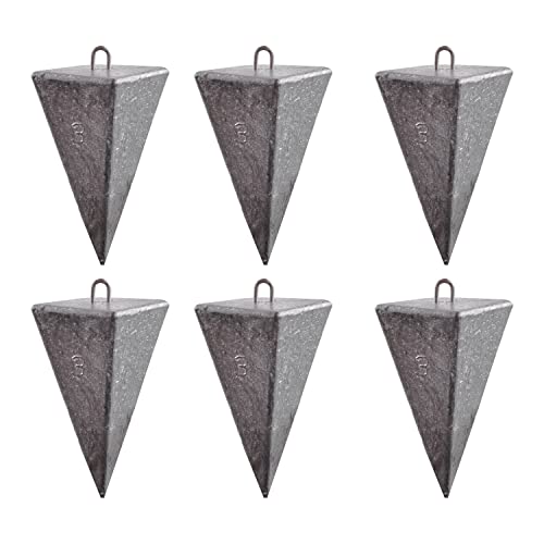 JOGFFDE Pyramid Sinkers Angelgewichte für Brandungsangeln, Welsgewichte, sortiert, 4 Größen 28,3 g, 56,7 g, 85 g, 113,4 g Cover