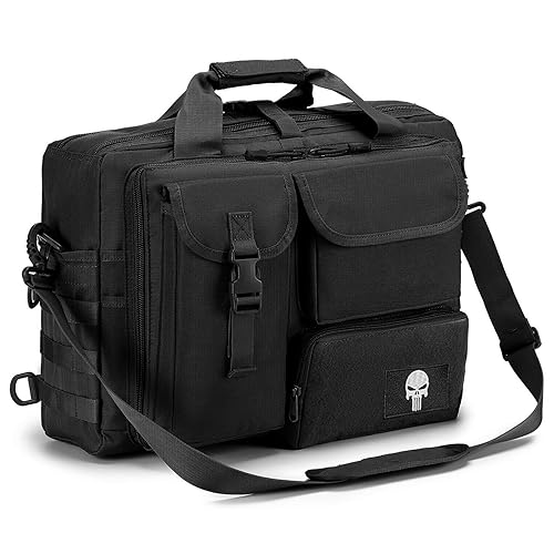 SPAHER Maletin Trabajo Hombre Maletin Bandolera Maletín para Ordenador Portátil 14/15.6/17 pulgadas Maletín Ordenador Hombre Bandolera Militar Táctica Portadocumentos Bolso Trabajo Hombre Regalo