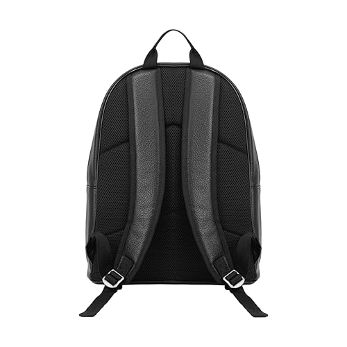 Hard Rock Debossed Logo Pebbled PU Backpack Blk2