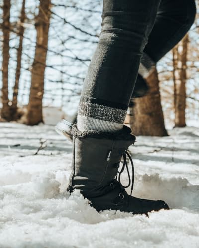 J.B. Field's Icelandic -30 Below XLR Merino Wool Thermal Winter Socks for Hiking, Trekking & Outdoor Activity, 2 Pairs (Medium) Black