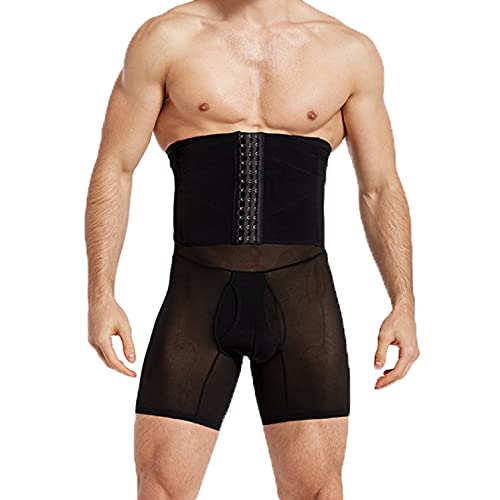 Levantador de glúteos masculino con cinturón abdominal y moldeador de muslo bóxer