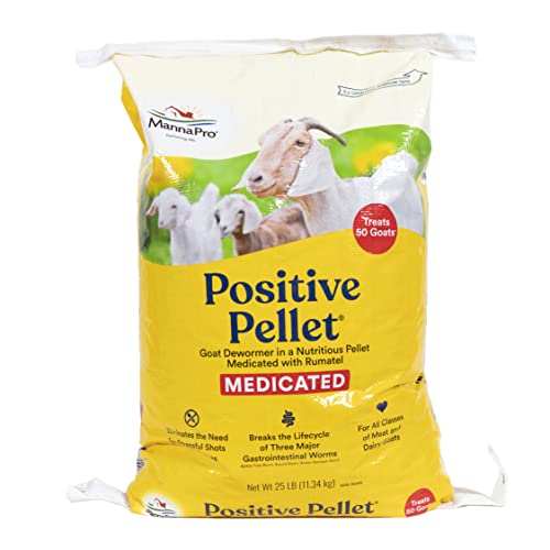 Manna Pro Positive Pellet Goat Dewormer Medicated 25 lbs - Goat Supplies