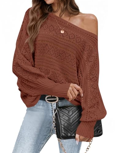 Saodimallsu Womens Off The Shoulder Sweaters Fall...