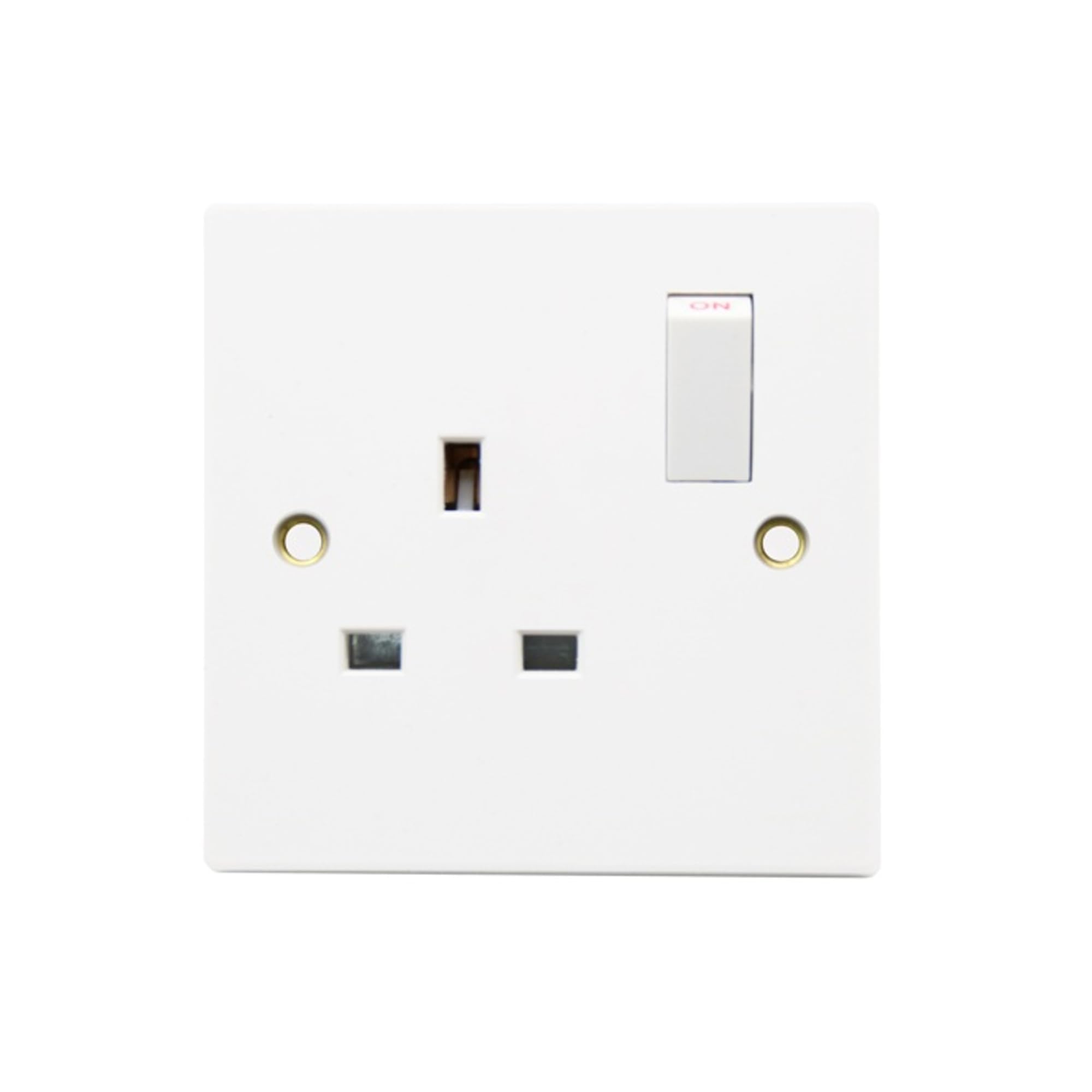 Securlec 1 Gang Switch Socket, Integrated Switch Control, Easy Installation, Lightweight, Double Pole, Square Edge, Durable, Ideal for Homes, Offices, Hotels & Shops (Pack of 1)