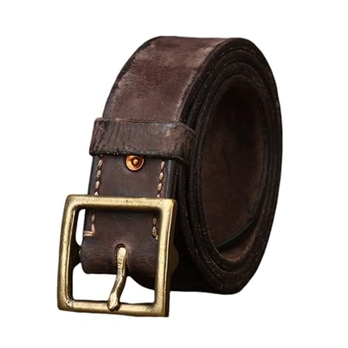 Ceinture cuir pleine fleur véritable large 4,1 cm vintage pour homme