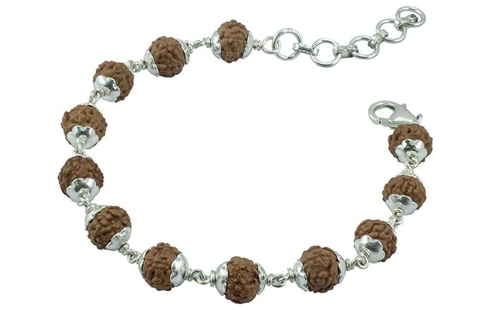 Rudracharms Natural Beads 7 Mukhi Natural Rudraksha Beads Rudraksha Bracelet Silver For Men & Women (B0DF2V1XM2) Amazon Price History, Amazon Price Tracker
