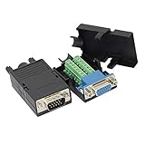CERRXIAN DB15 3 + 9 D-SUB VGAメス3行15ピンコネクタアダプター付きナット端子台ブレークアウトボード無料溶接（2パック）