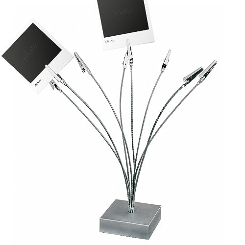 Sporgo Fotohalter Memo Clip Halter: Postkartenhalter Photocard Holder, Fotohalter Schreibtisch Memo Clip mit Klammern, Memohalter für Hochzeit, Büro, Dekoration, Party (8 Clips)