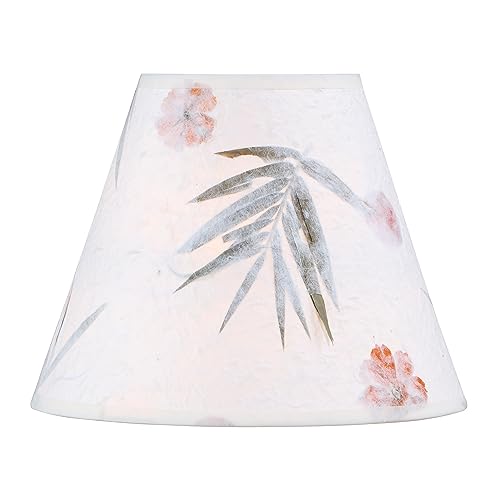 Image of Aspen Creative 56040 Empire Uno Lamp Shade in Off Whiite with Patal Paper, 5 inch Top x 10 inch Bottom x 8 inch Slant Height, Slip UNO 33mm