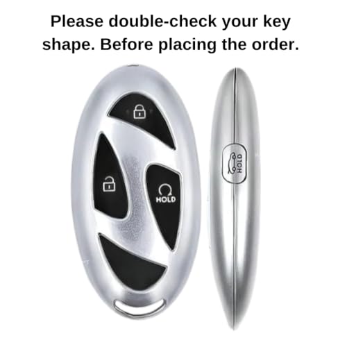 Image of KEYCEPT Metal Armor Keycover Compatible for Hyundai Venue 2026 4 Button Smart Key Cover.