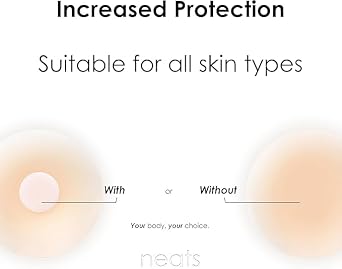 NEATS Cotton Pads for Nipple Covers - 10 pairs Disposable Organic Cotton Pads for Breast Petals, Suitable for Sensitive Skins, Extra Coverage & Pasties Protection White