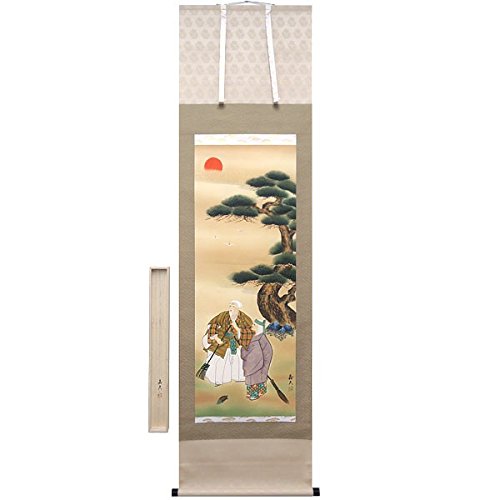 Amazon.co.jp: 榊原嘉夫『高砂(尺五立)』日本画 掛け軸 人物画 住吉