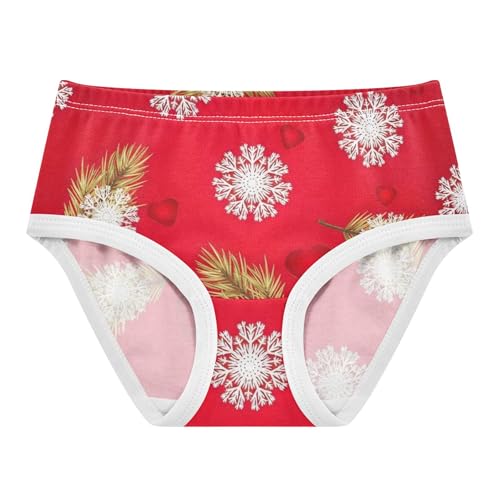 Toddlers Underwear Floral 2t Cotton Panties for Girl Animal Kids Briefs Undies White Gold Snowflakes Christmas