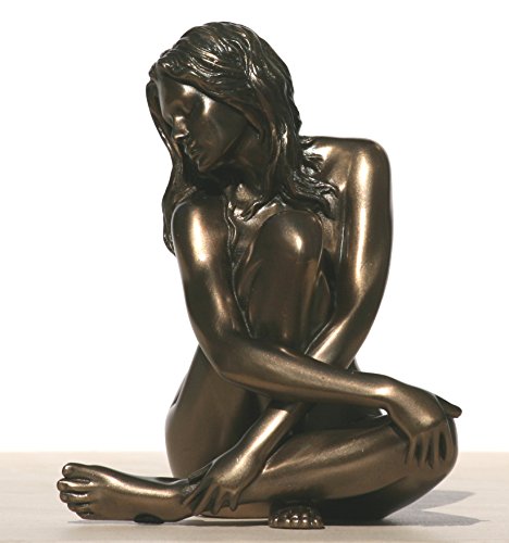Figura femenina desnuda sentada 12 cm brazos rodilla miniatura 1