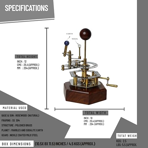 Orrerie en laiton faite main : le cadeau astronomique de luxe idéal - 4