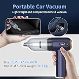 Handheld Vacuum Cleaner 15000Pa Powerful Car Vacuum Cleaner Cordless Car Hoovers Rechargeable Mini Vacuum with LED Display for Car Home Pet Hair Cleaning Carpet Blue - Image 7