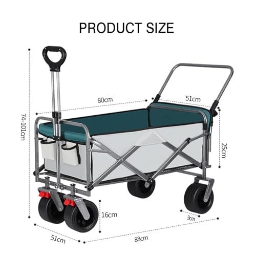 Carrito plegable resistente para tus días de playa, jardín y camping 3