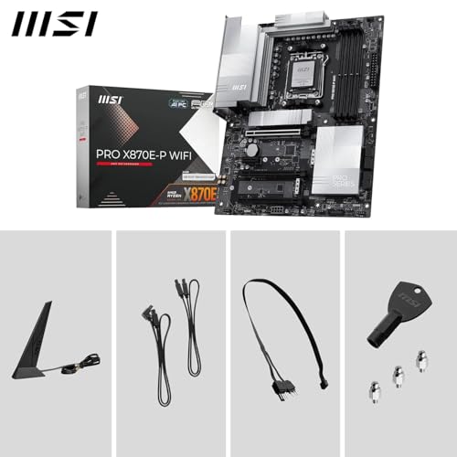 Image of MICRO CENTER CPU Motherboard Combo - AMD Ryzen 7 9800X3D CPU Processor with MSI PRO X870E-P WiFi Motherboard (ATX, AM5, DDR5, PCIe 5.0, M.2 Gen5, Wi-Fi 7)
