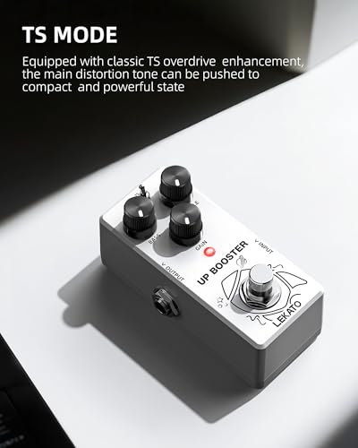 Image of LEKATO Boost Guitar Pedal, 2-Mode Clean and TS Booster, Mini Boost Pedal for Electric Guitar, Truebypass, DC 9V