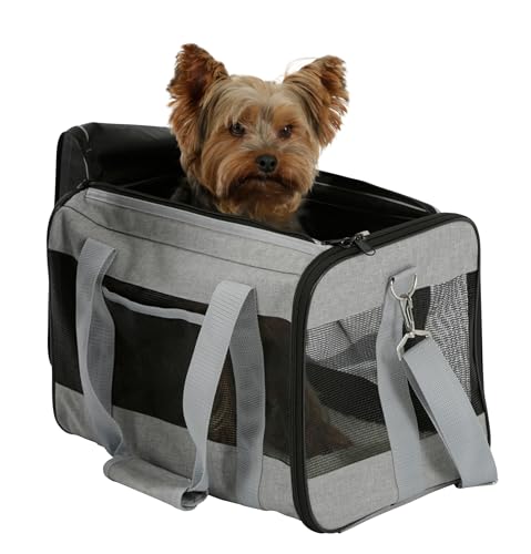 Bolsa de transporte para gatos de 12 kg y perros pequeños con asa y correa ajustable 6