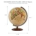 Waypoint Geographic Light Up Globe - Como 12” Desk Decorative Illuminated Antique Ocean Style with Stand, Up to Date World Globe
