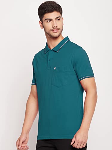 Image of UNIBERRY Men's Cotton Half Sleeves Solid Polo Neck T-shirt-MT4-BG 4XL