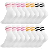 8 Paare Socken Mädchen,Kindersocken Tennissocken Sportsocken 10-14 Jahre