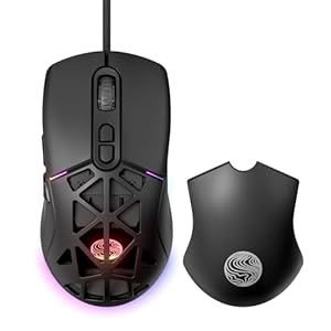 Neptune Blade Ergonomic Lightweight Gaming Mouse | LED Gaming Mouse with Excellent Performance | Wired Gaming Mouse w/USB Windows & MacOS Compatibility | Corded Mouse with Backlight Effects (Black)